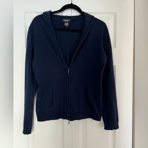 Cashmere zip-up sweater